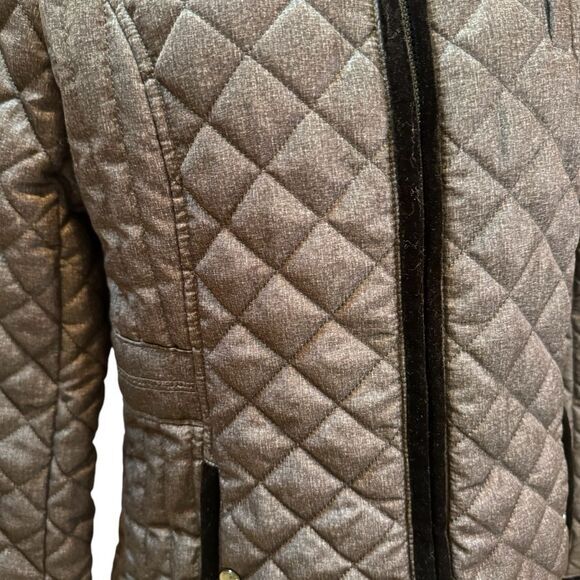 Quilted Jacket With Hood Faux Sherpa Lined Coat - Picture 4 of 12